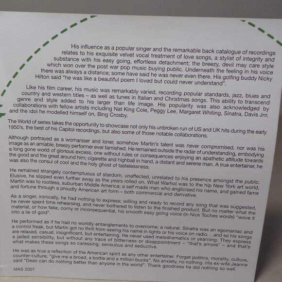 THE WORLD OF DEAN MARTIN / New CD / 2 Disc Set / 40 Tracks - Songs - Picture 15 of 16